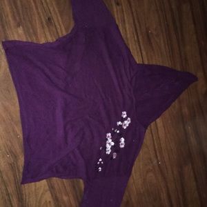 purple crop top hoodie